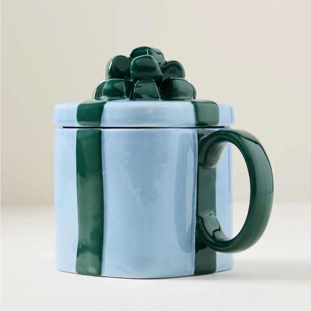 Blue and Green Gift Box Mug